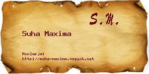 Suha Maxima névjegykártya